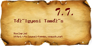 Tölgyesi Tamás névjegykártya
