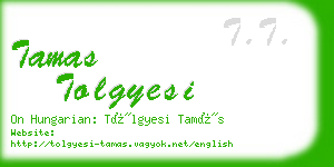tamas tolgyesi business card